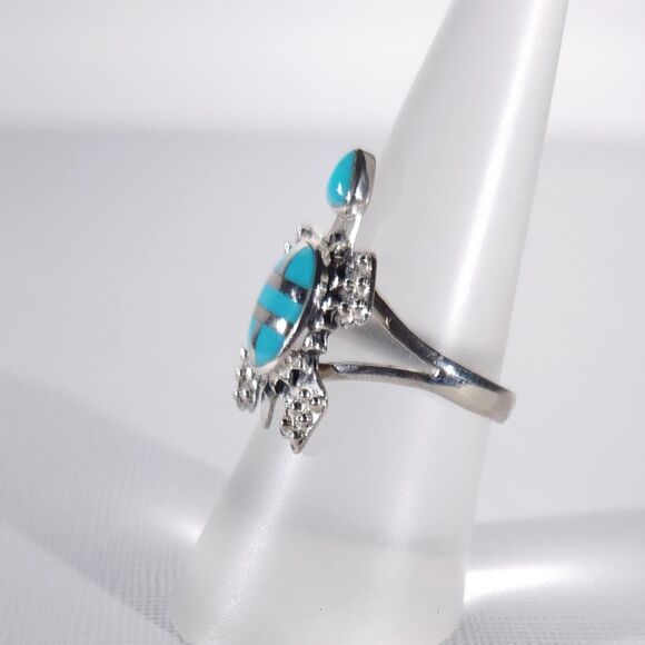 Turquoise Turtle Ring Size 6.75 - Picture 5 of 11